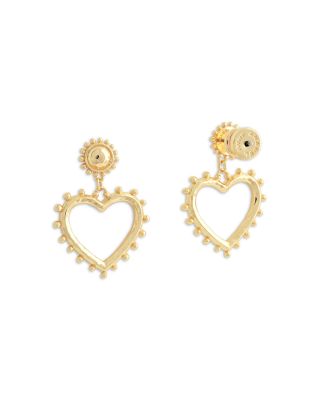 Open Heart Drop Earrings