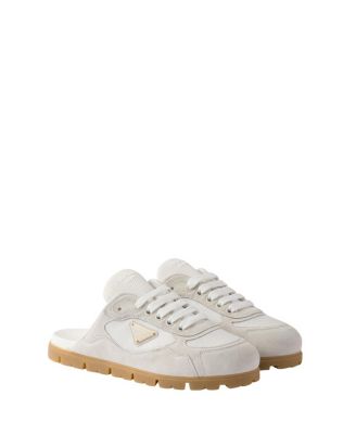  Women's Trail Mesh Fabric and Suede Mules
