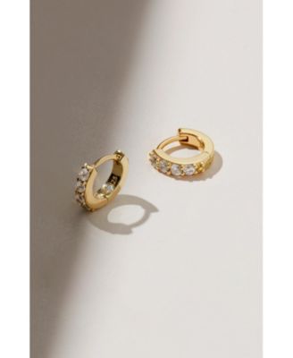 Suzanne Huggie Hoop Earrings