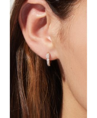 Suzanne Medium Pave Huggie Hoops