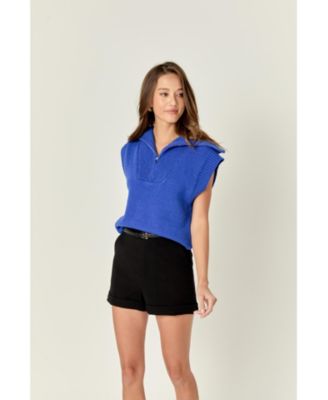 Women's Zip Mock Neck Vest