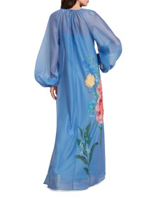 ★Ted Baker NIICOH フローラルボリューム袖 上質マキシ★ Ted Baker Niicoh Volume Sleeve Organza Maxi Dress