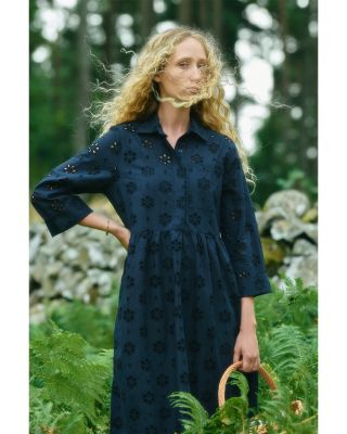 Melissa Eyelet Midi Dress