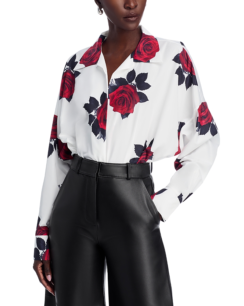 Norma Kamali Super Oversized Boyfriend Shirt Bodysuit