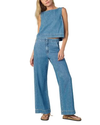 The Boat Neck Denim Top