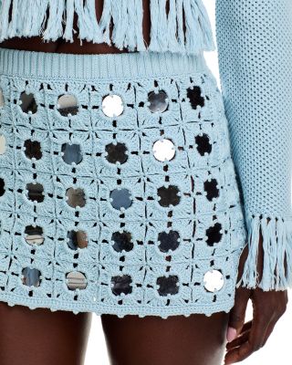 Kendra Mirrored Crocheted Mini Skirt