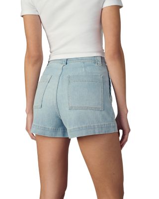 The Addison High Rise Drawstring Jean Shorts in Admiration