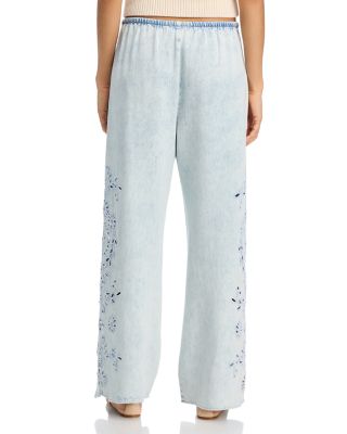 Side Embroidered Beach Pants