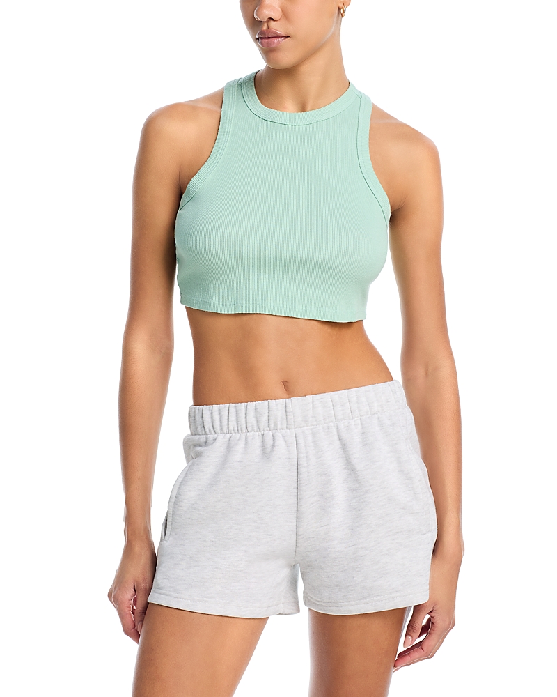 Aqua Rosie Cropped Racerback Tank - Exclusive