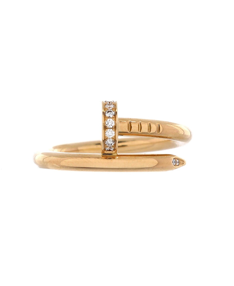Pre-owned Pre-owned Cartier Cartier Juste Un Clou Ring 18k Gold And Diamonds