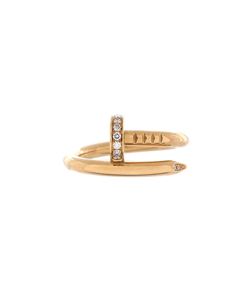 Pre-owned Pre-owned Cartier Cartier Juste Un Clou Ring 18k Gold And Diamonds