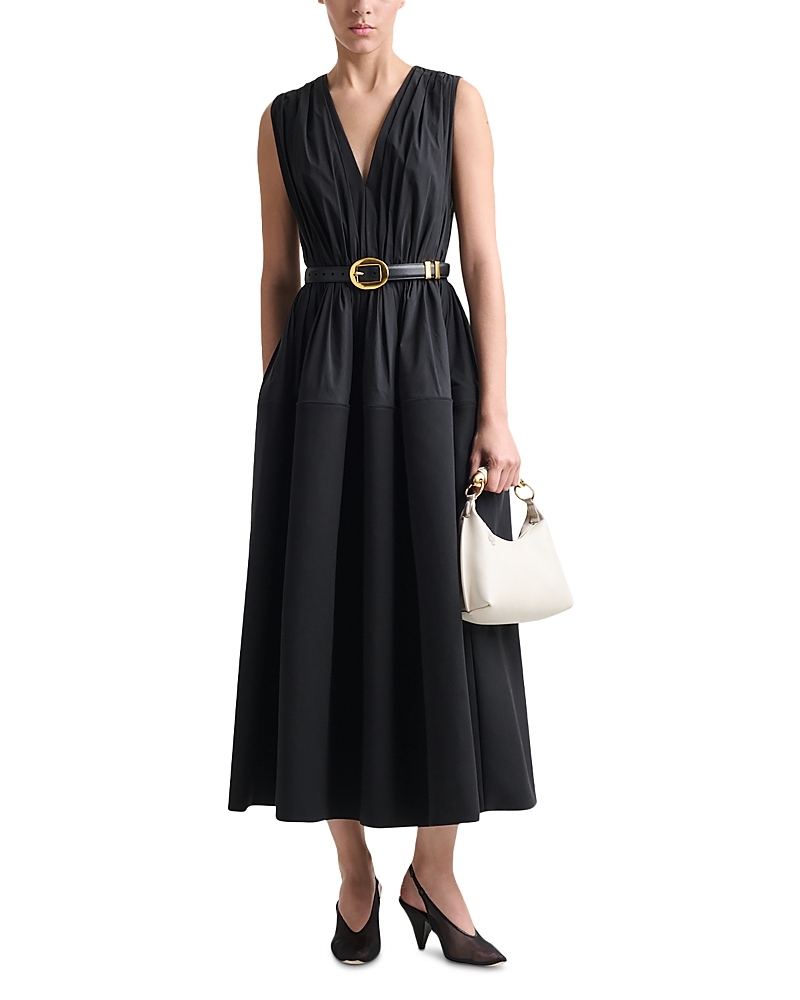 Altuzarra Mika Mixed Media Sleeveless Midi Dress