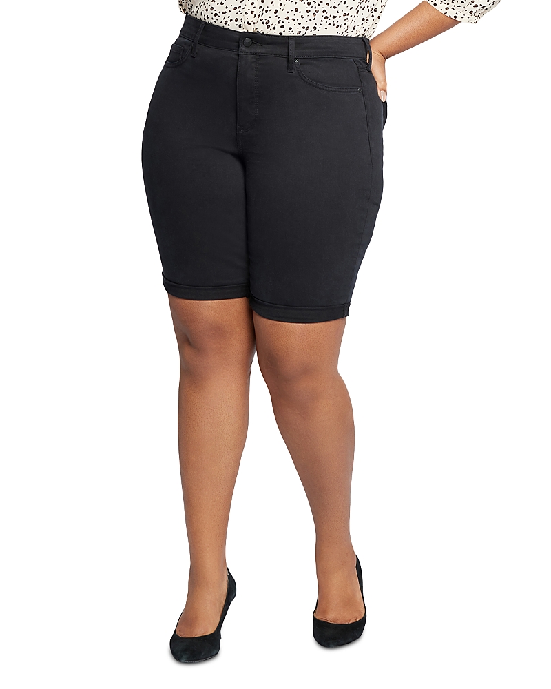NYDJ PLUS BRIELLA ROLL CUFF DENIM SHORTS