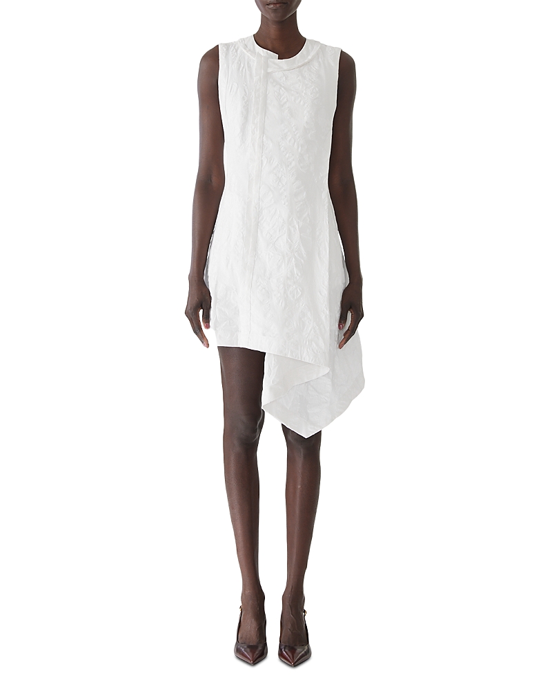 Jason Wu Collection Asymmetric Textured Cotton Minidress In White
