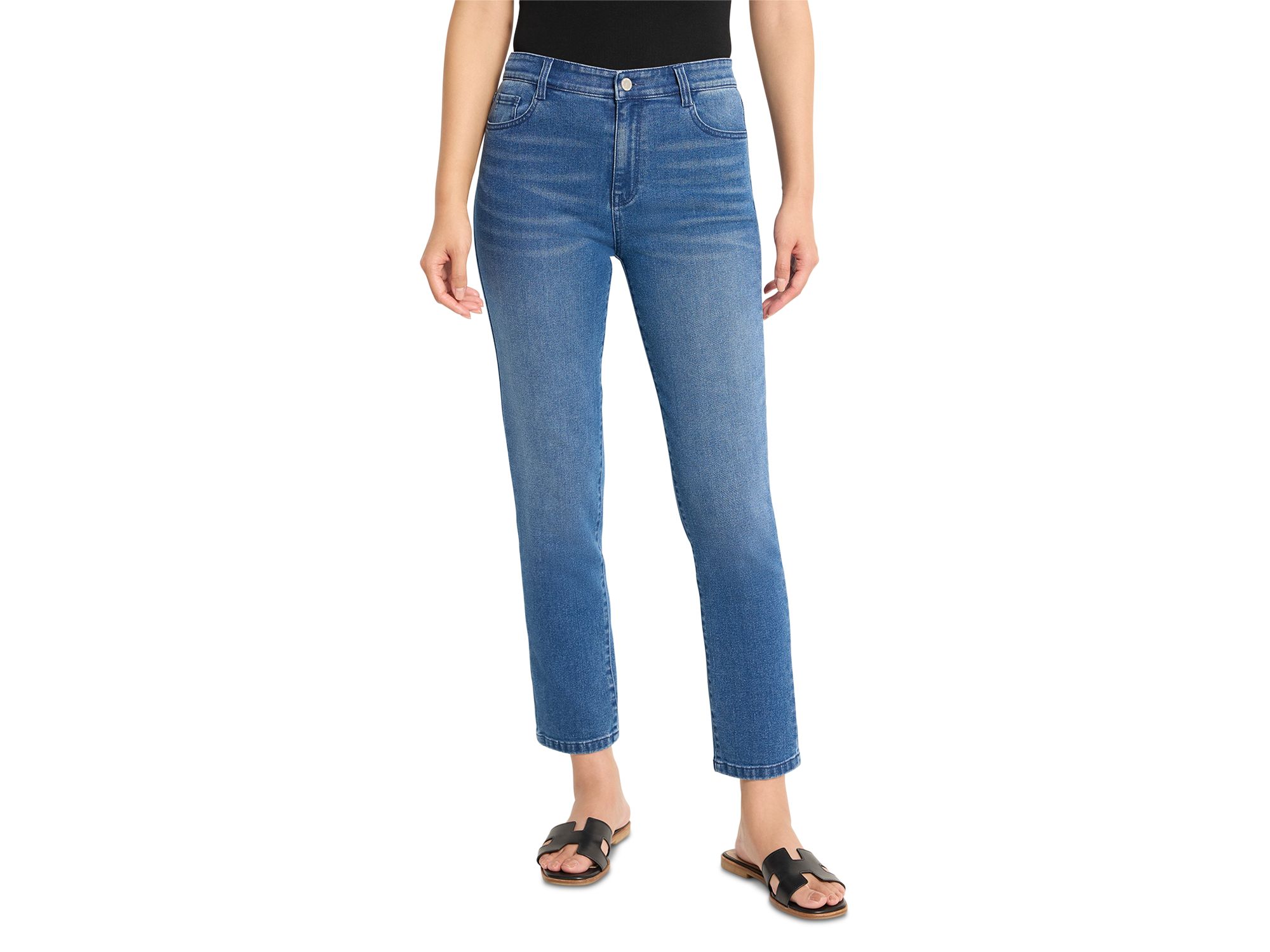 High Rise Straight Leg Jeans in - Image 1