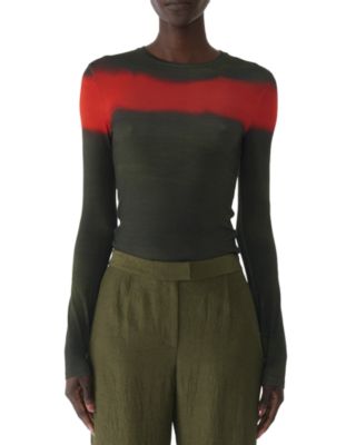 Painted Stripe Long Sleeve Jersey Top