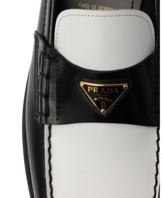 Men's Two-Tone Brushed Leather Loafers