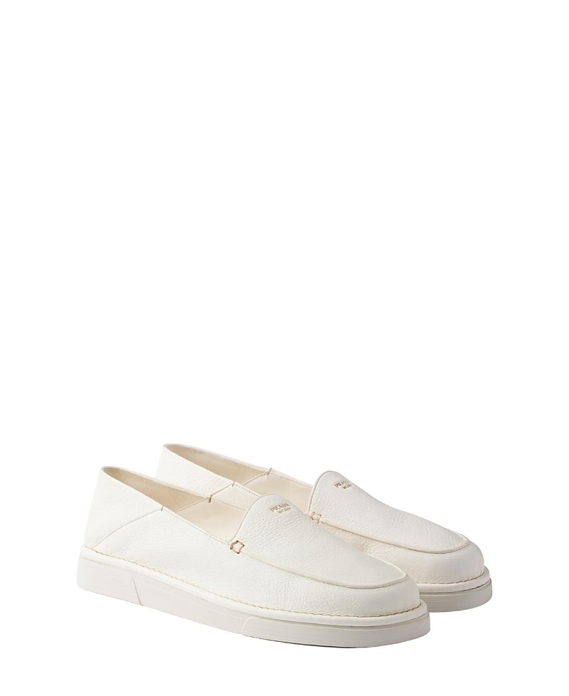 Prada Men's Leather Slip-On Loafers