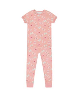 Girls' Organic Cotton Short Sleeve Top and Pant Pajama Set - Little Kid