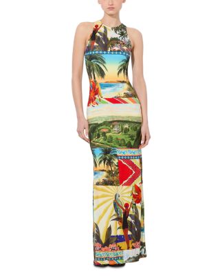 Alice and Olivia - Pania Racer Neck Maxi Dress