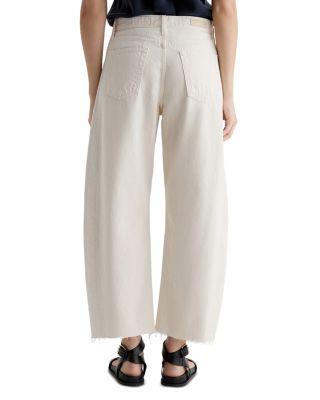 Hattie High Rise Crop Barrel Jeans in Opal Stone