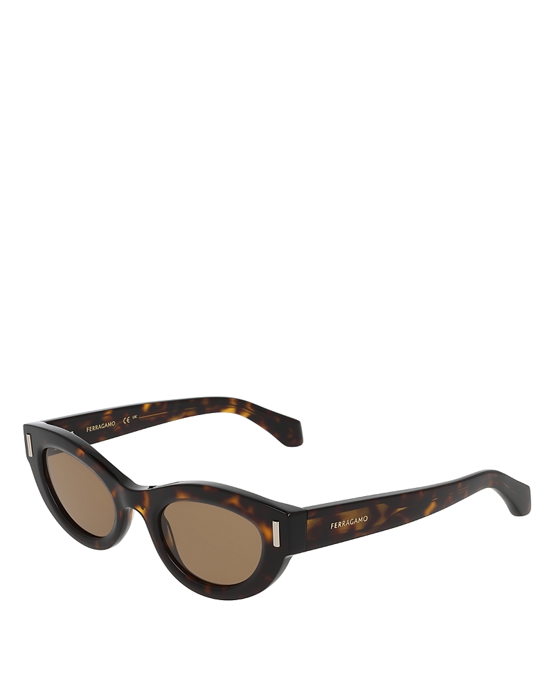 Ferragamo Rivet Cat Eye Sunglasses, 49mm