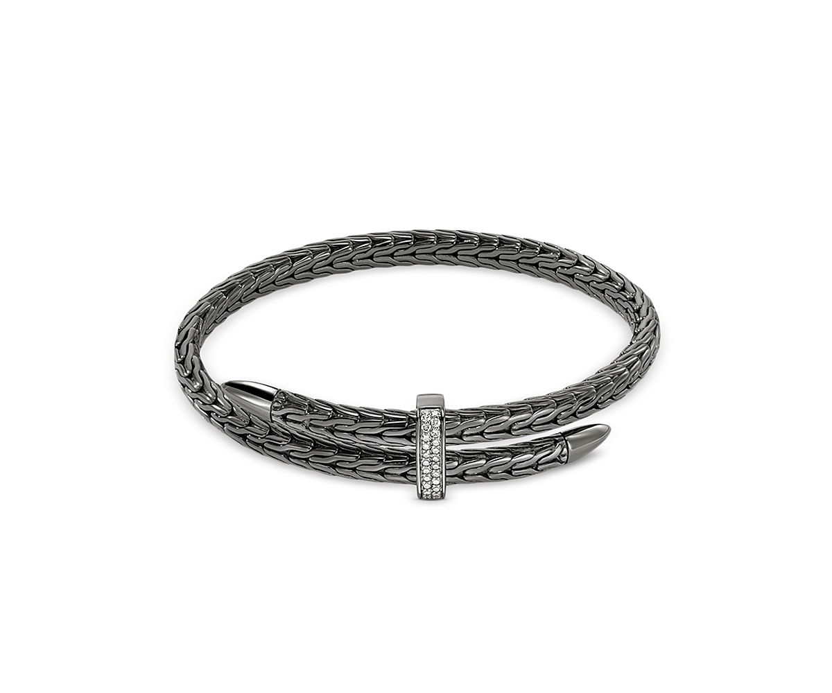 John Hardy Spear Pave Flex Cuff