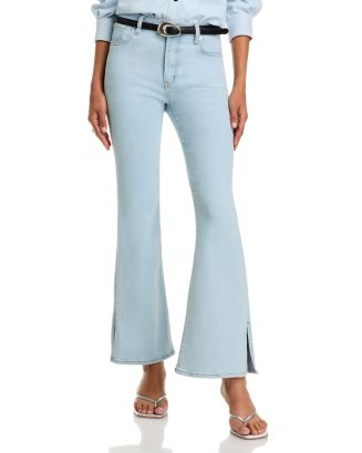 FRAME The Icon High Rise Flared Jeans in Feather Raw After ...
