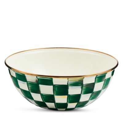 Mackenzie-Childs Emerald Check Medium Everyday Bowl