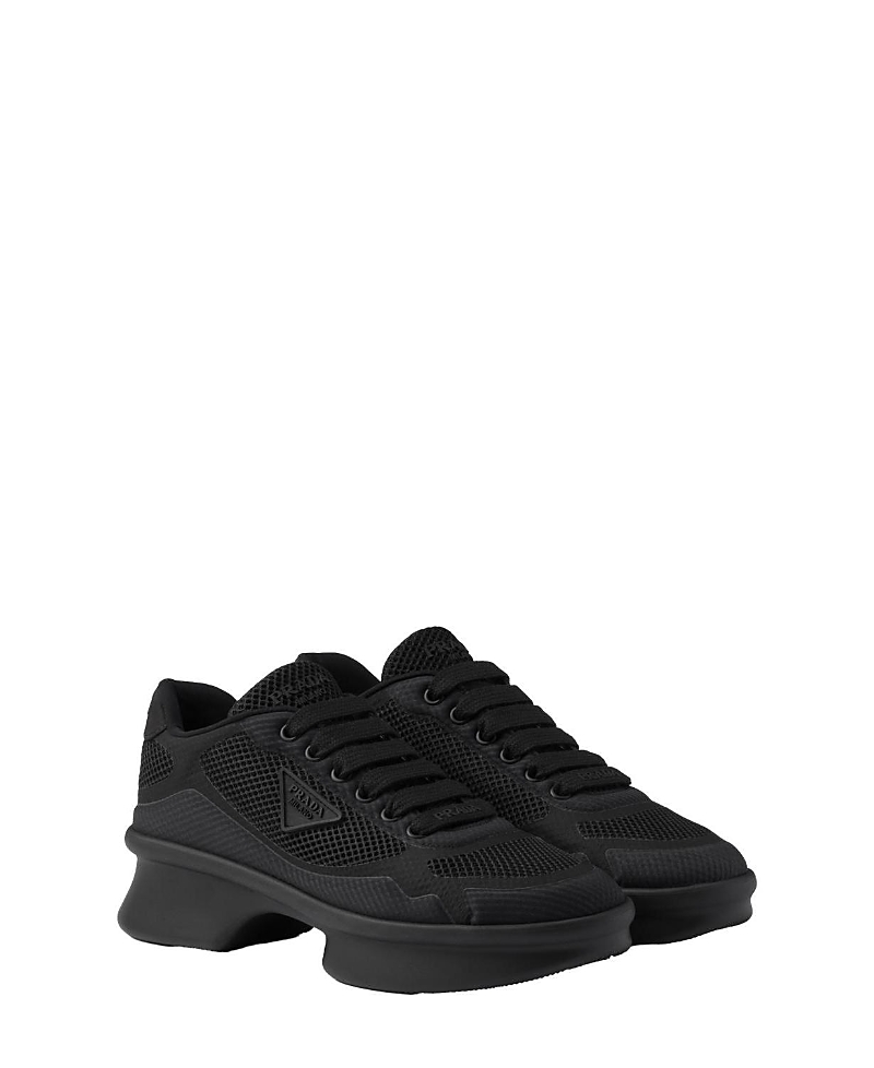 Shop Prada Women's Re-nylon And Mesh Fabric Sneakers