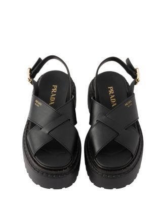 Women's Leather Crisscross Sandals