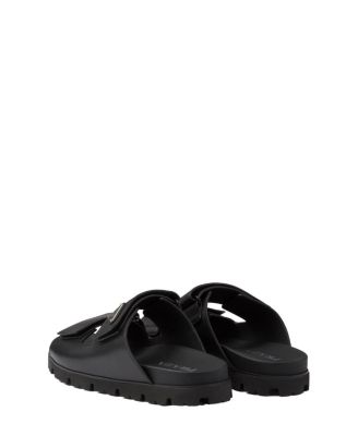 Men's Leather Strap Slides