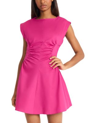 Donna Morgan - Gathered Linen Mini Dress