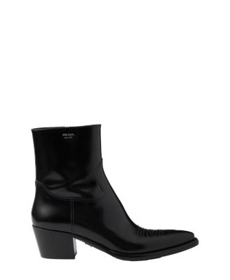  Women's Brushed Leather Booties