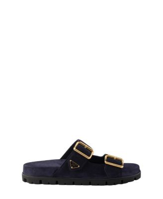 Women's Suede Strap Slides