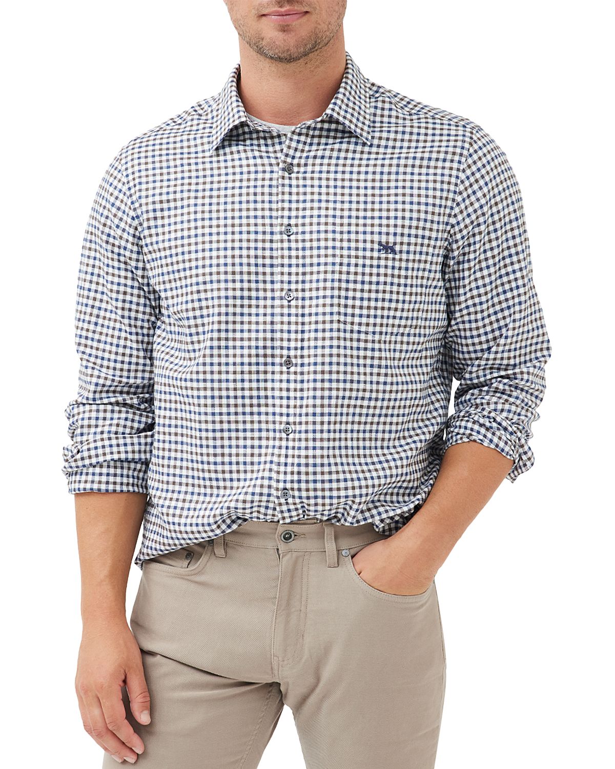 Rodd & Gunn Gebbies Valley Cotton and Linen Plaid Shirt