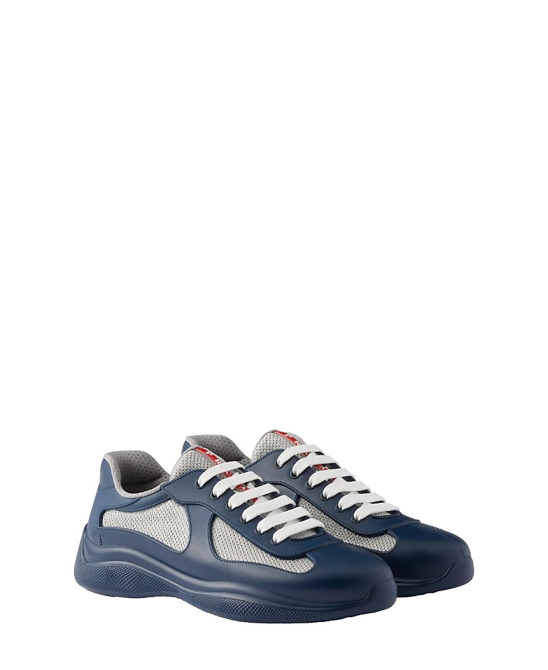 Prada Men's America's Cup Soft Rubber and Bike Fabric Sneakers