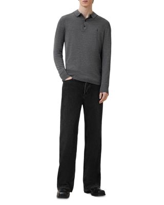 Mode Regular Fit Merino Wool Long Sleeve Polo Sweater