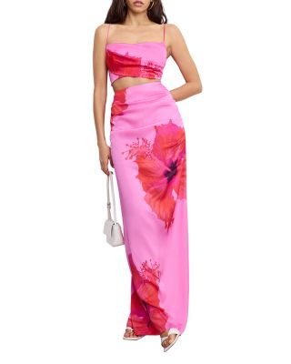 Satin Draped Crop Top