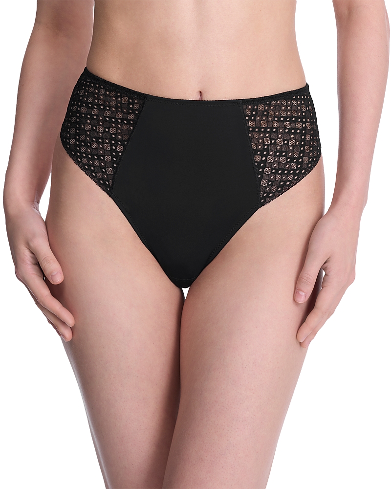 Natori Harmony High Rise Thong Black In Black