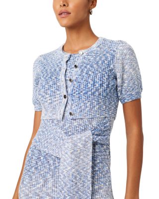 Christy Cropped Marled Knit Cardigan