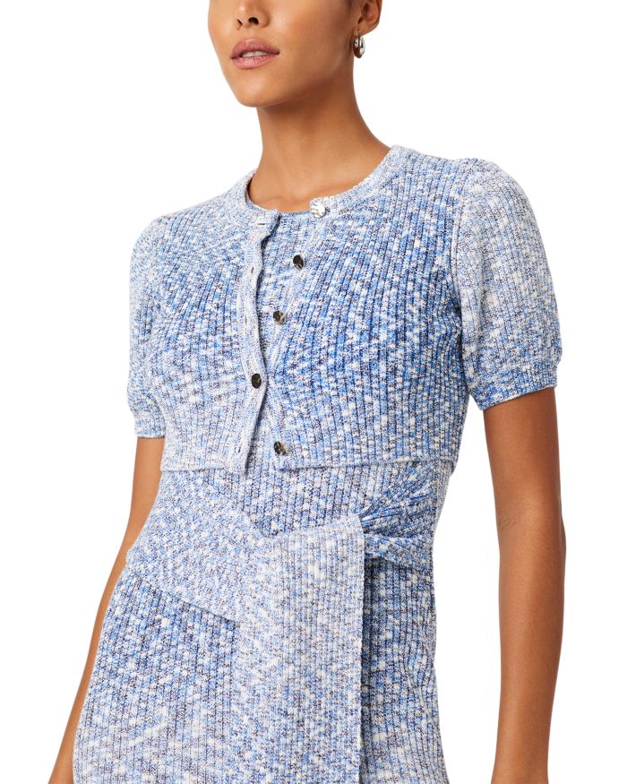 Christy Cropped Marled Knit Cardigan