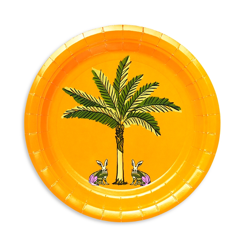 CONIGLIO PALM BEACH PETIT PALM PAPER DESSERT PLATES, 8 PACK
