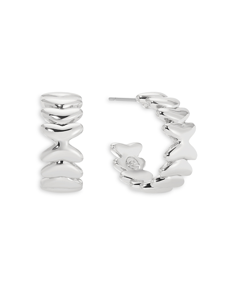 Ettika Metal Moderna Small Half Hoop Earrings