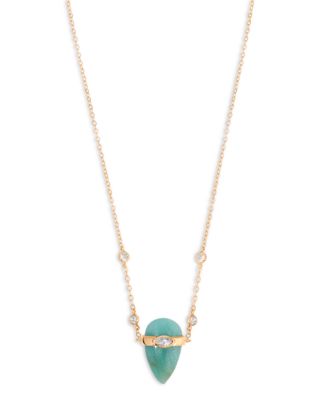 Ettika - Turquoise Solstice Turquoise & Cubic Zirconia Pendant Necklace, 14"-17"