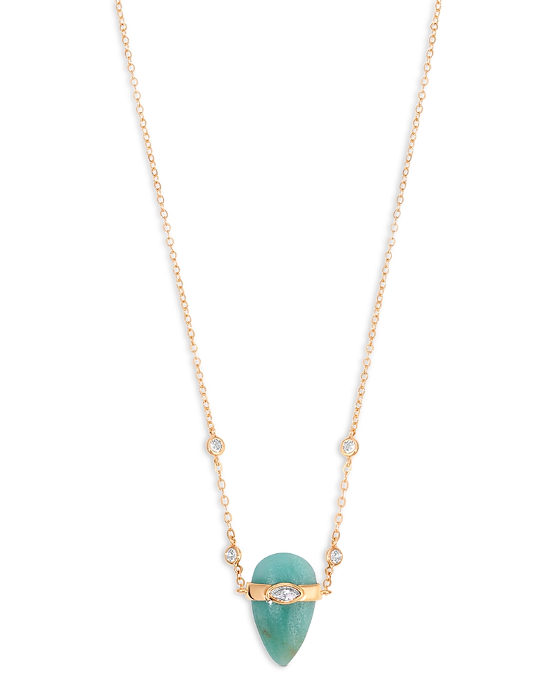 Ettika Turquoise Solstice Turquoise & Cubic Zirconia Pendant Necklace, 14