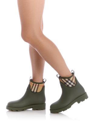 Burberry Women&#39;s Marsh Stamp Check Rain Booties