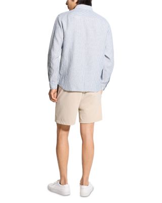 Irving Long Sleeve Linen Shirt in Summer Stripe