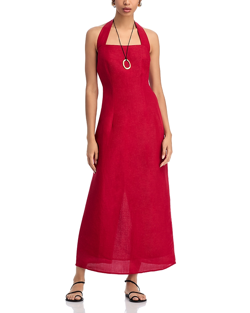 French Connection Birdie Halter Maxi Dress In Red