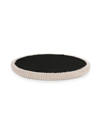 Lyla Chenille Round Storage Ottoman